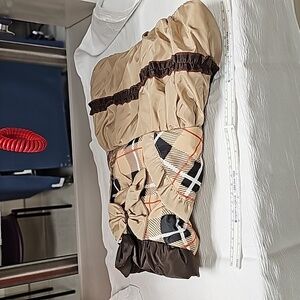 Doggy jacket, small, plaid weatherproof, warm lining.